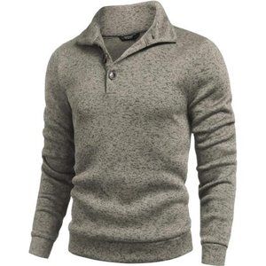 Men Casual Knit Pullover Sweatshirt Slim Fit Thermal Fashion Sweater